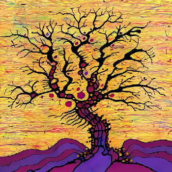 Drawing of abstract spirit tree
