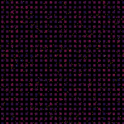 An animated GIF showing a collection of frames from a P5 program exploring basic vector drawing