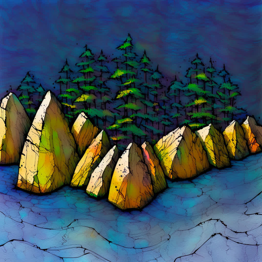 Original rendering manipulated with AI to add watercolor and spatter effects