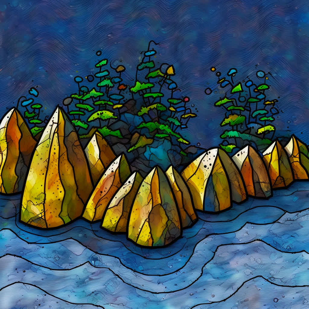 Original rendering manipulated with AI to add watercolor and spatter effects