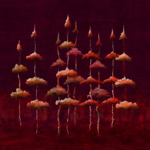 Original hand-drawn landscape image manipulated with AI to add watercolor effect