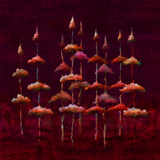 Original hand-drawn landscape image manipulated with AI to add watercolor effect