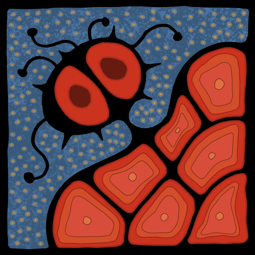 Hand-drawn symbolic spirit